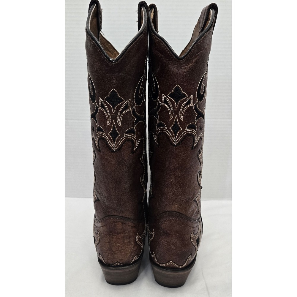 Circle G by Corral Womens Side Embroidery Snip Toe Leather Western Boots L5247 - Picture 9 of 16